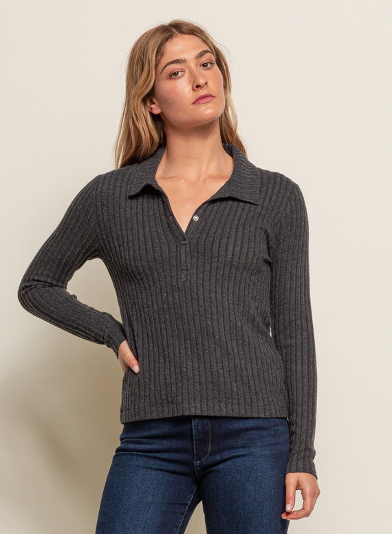 Collared Henley Top